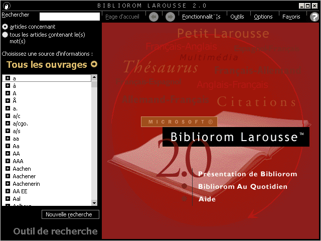 bibliorom larousse 2.0 gratuit