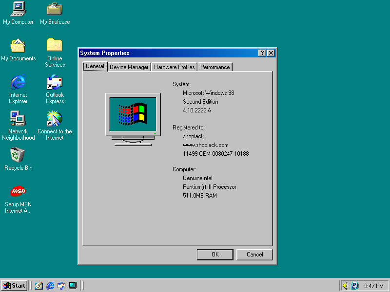 Windows 98 Second Edition Full Bootable CD.iso  pc