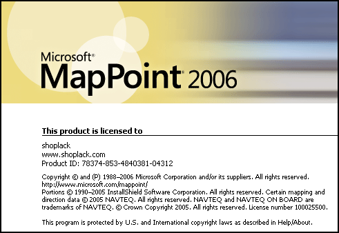MS MapPoint 2006 Europe license
