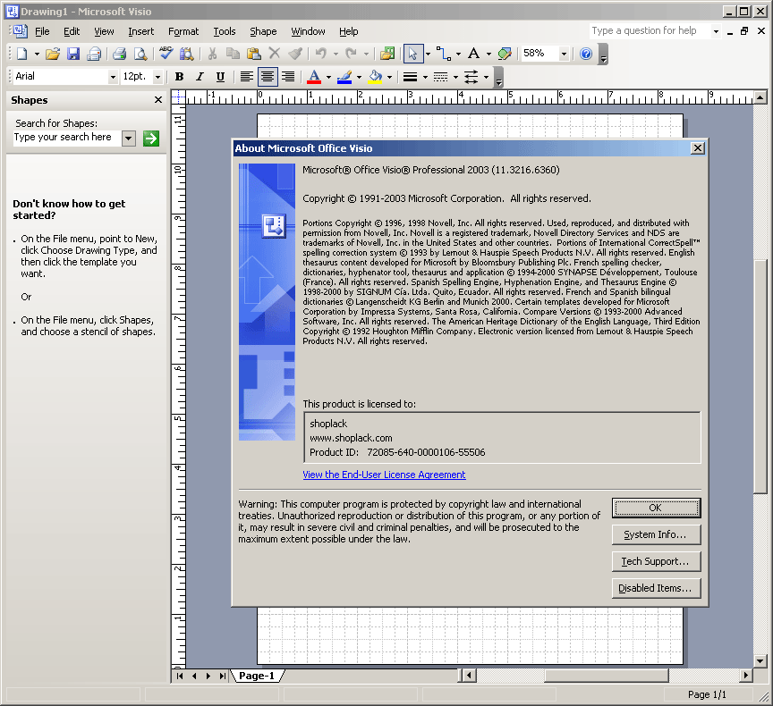 Buy cheap Microsoft Office Visio Professional 2003