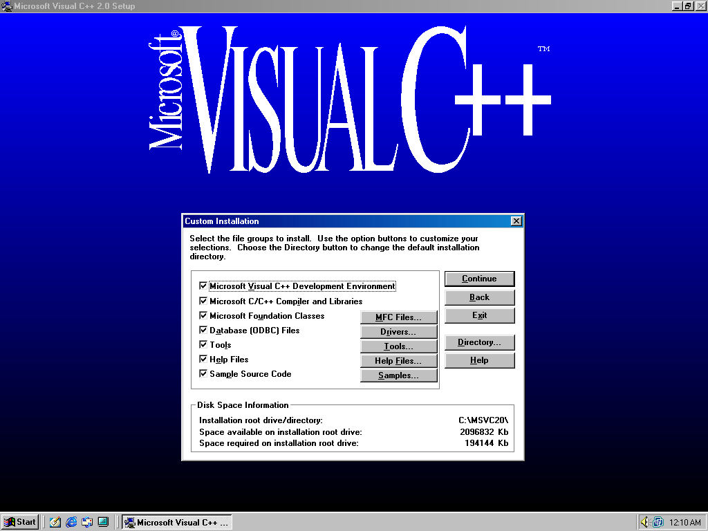 Microsoft Visual C 2 0