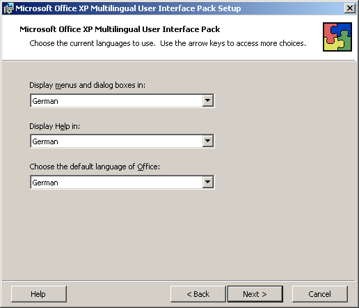 Microsoft Office XP Multilingual User Interface Pack